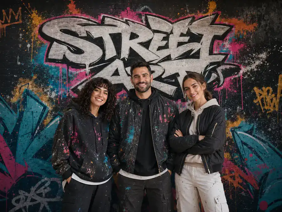 Photocall graffiti numérique — résultat final personnalisé